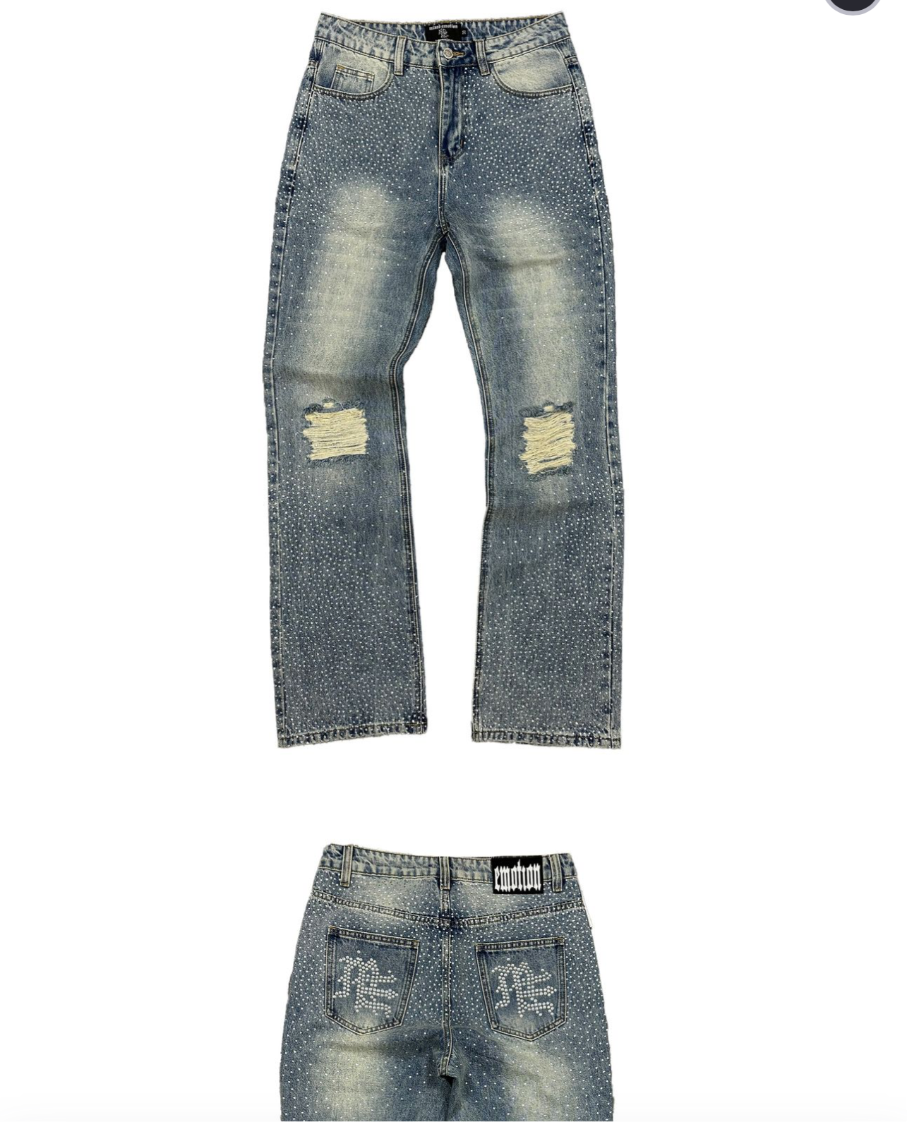 Mixed Emotions Rhinestone Jeans