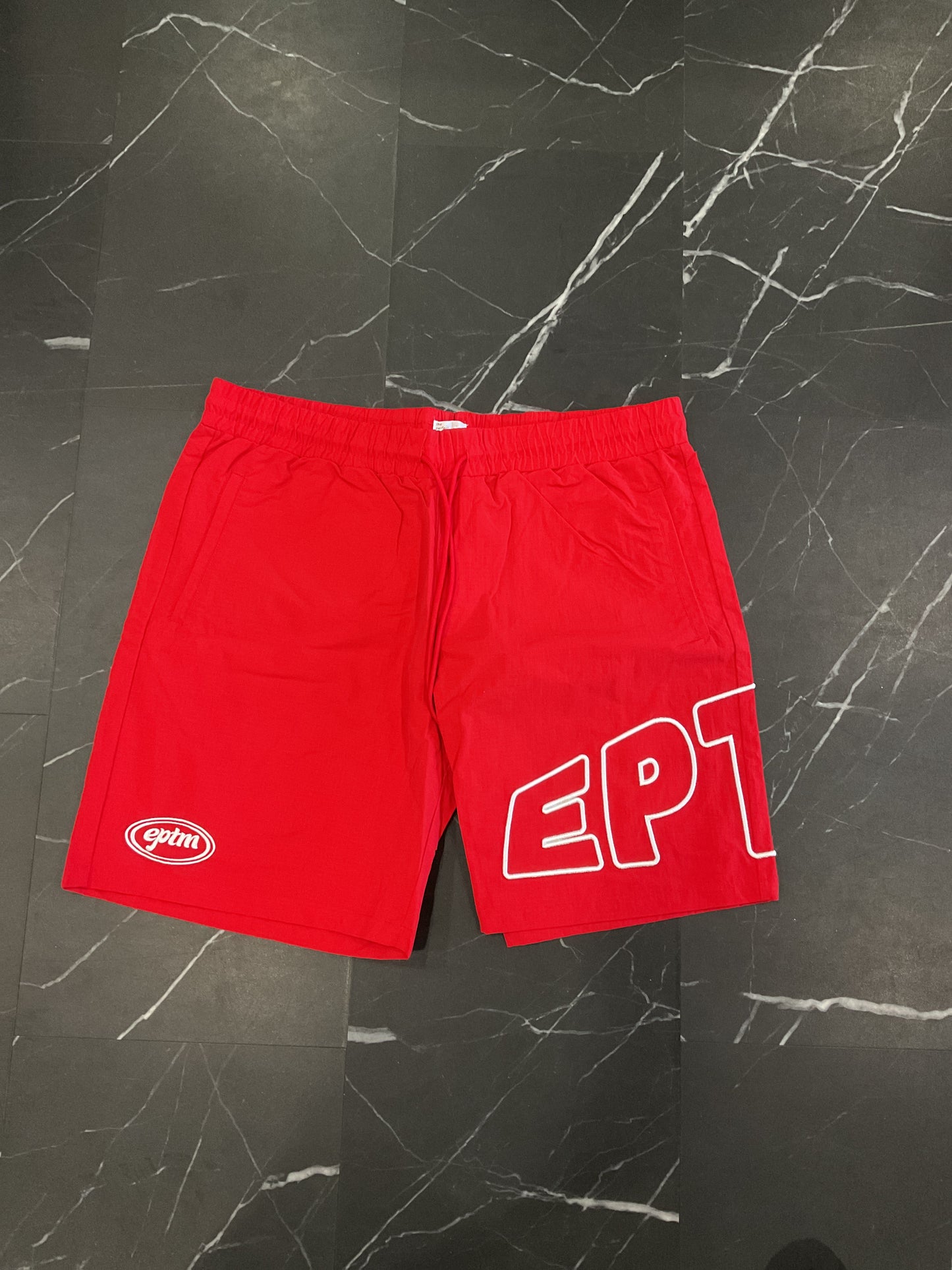 Red EPTM Logo Shorts