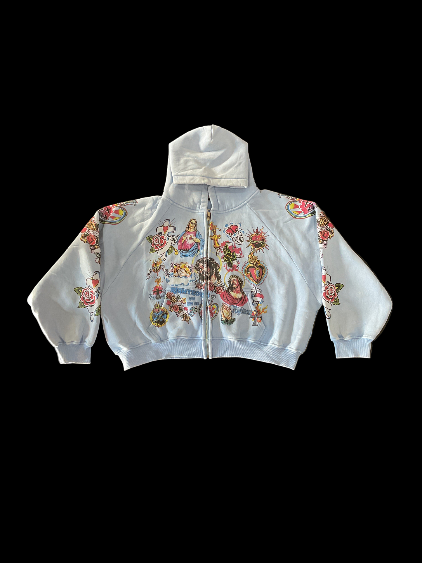 Righteous Blue Full Zip Hoodie