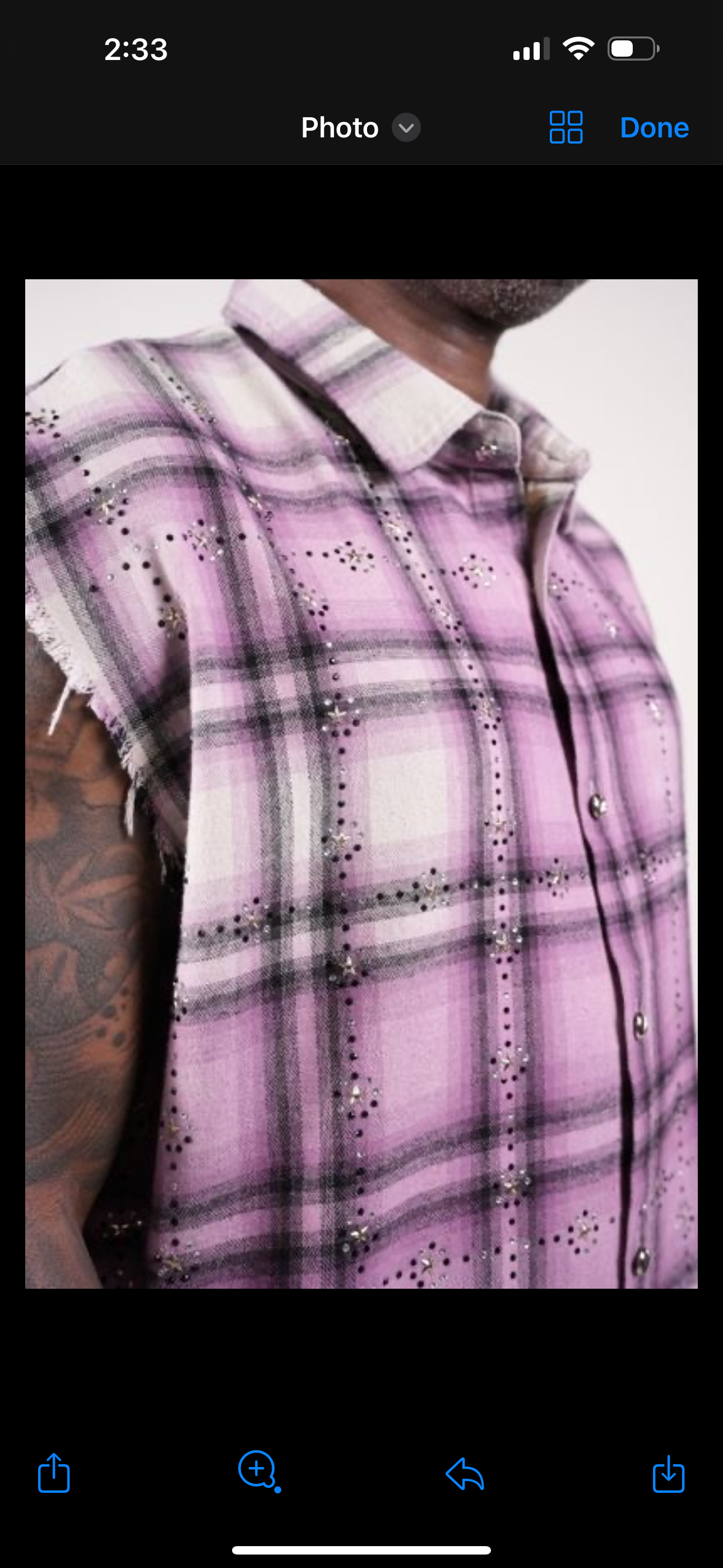 Rhinestone Flannel Purple