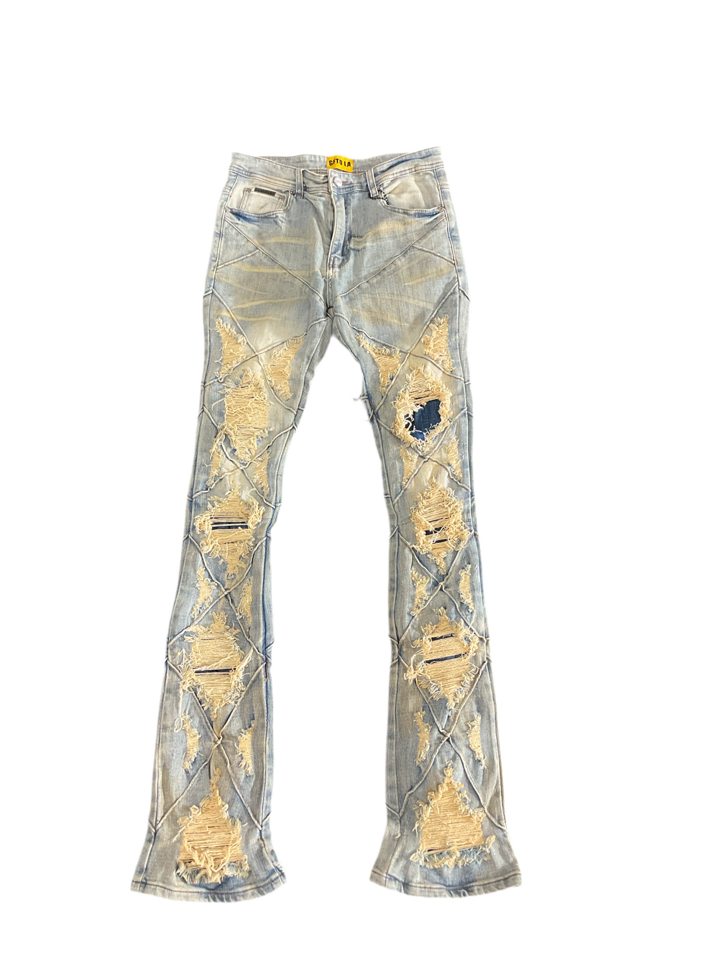 GFTD LA Rust Wash Ripped Denim