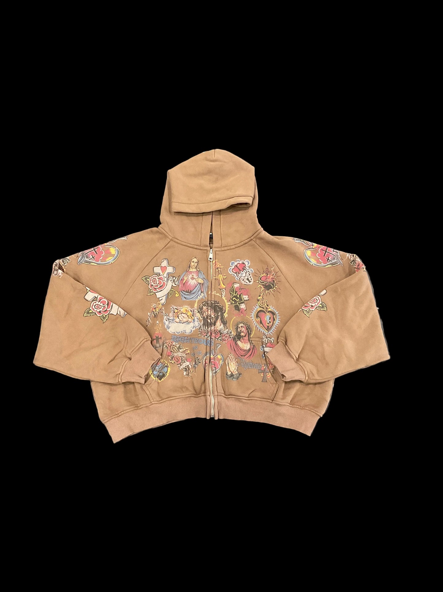 Righteous Brown Full Zip Hoodie