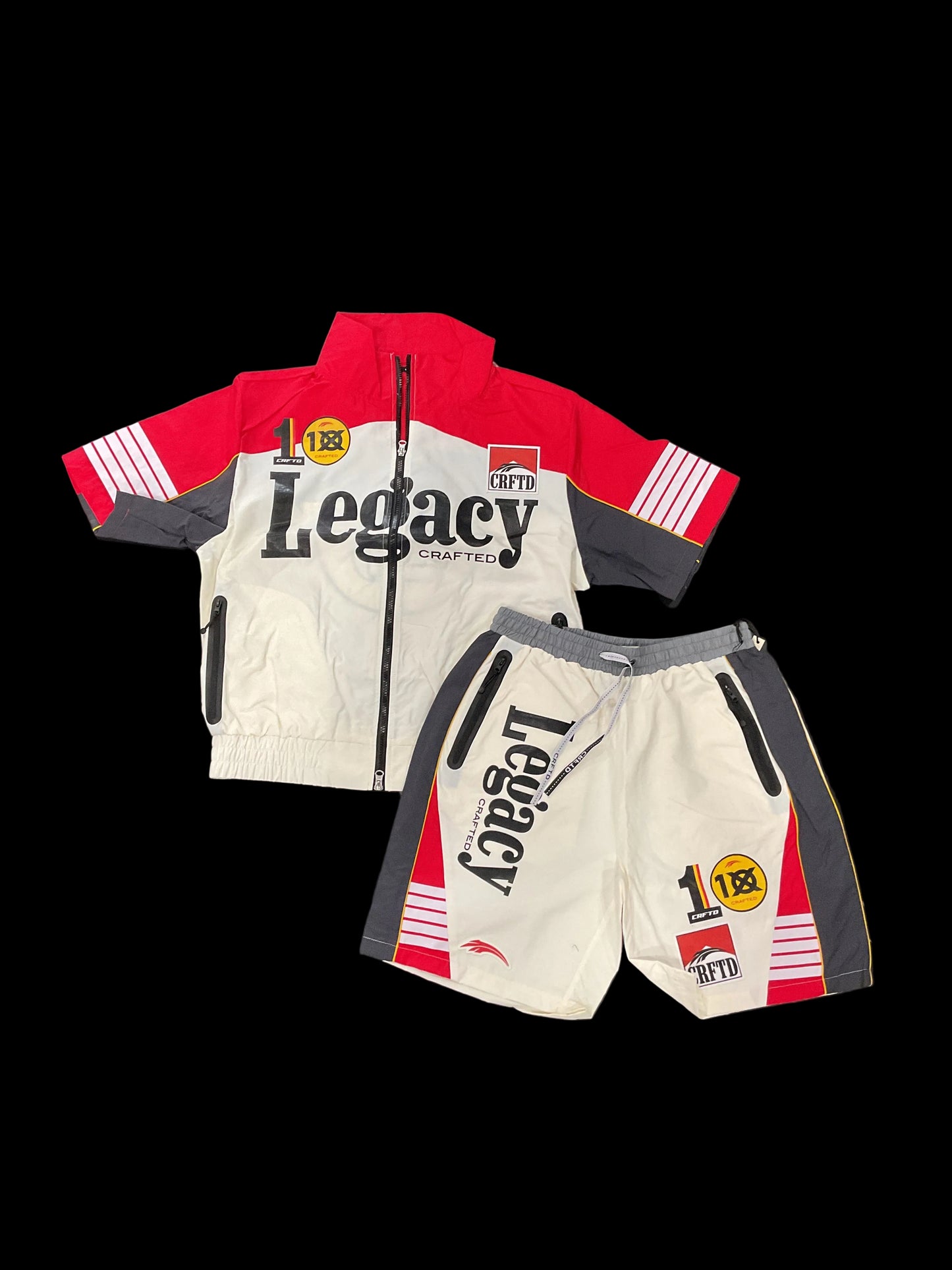 Crafted Fashion Off White Nylon Set