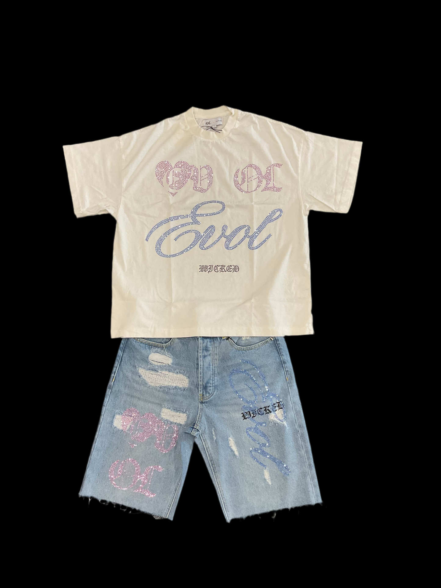 Evol Hearts Rhinestone Set