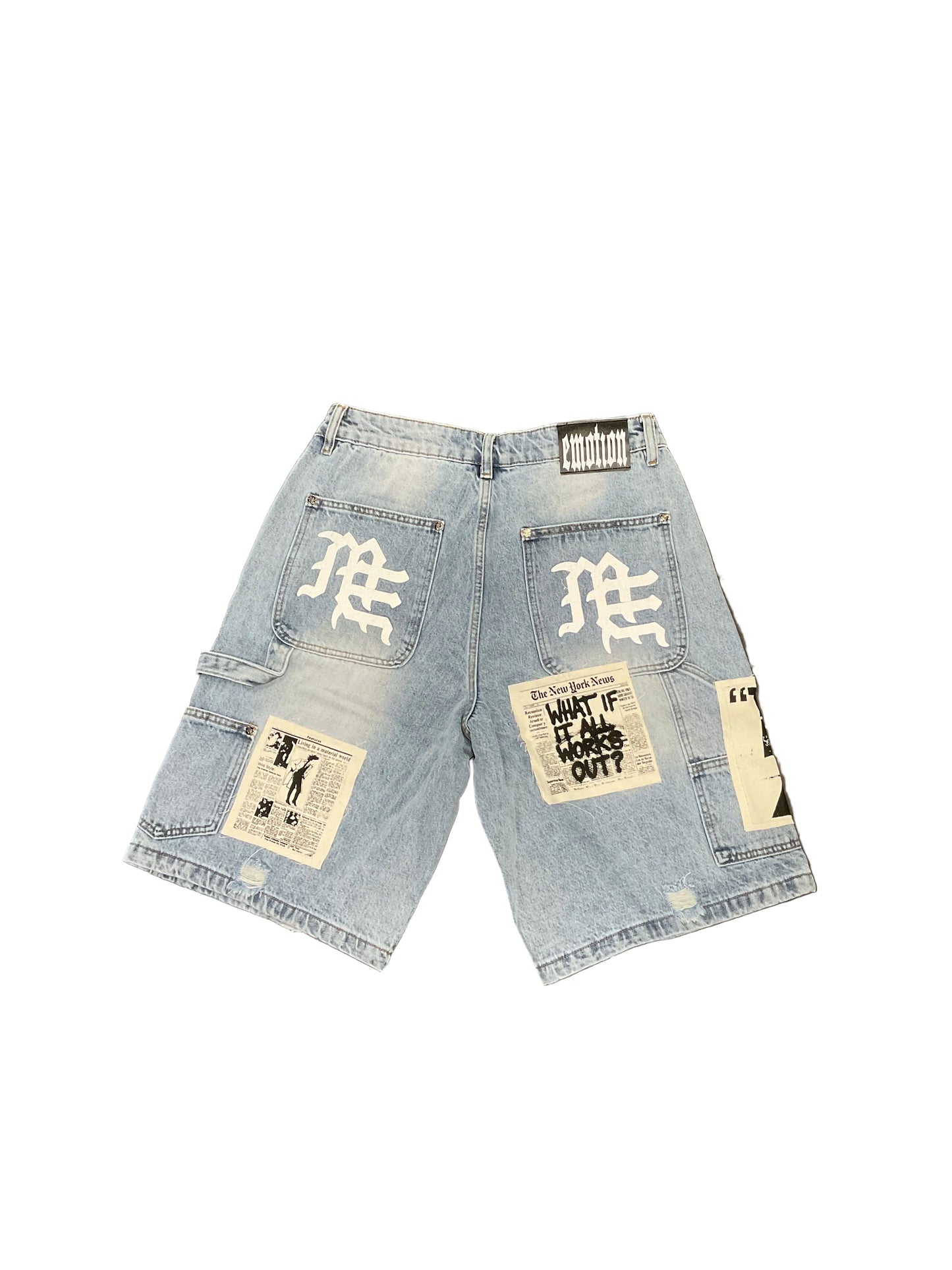 Mixed Emotions Denim Shorts (Light Wash Blue)