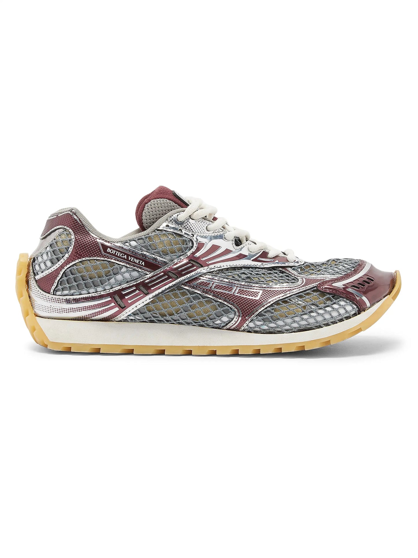 Burgundy bottega veneta sneakers
