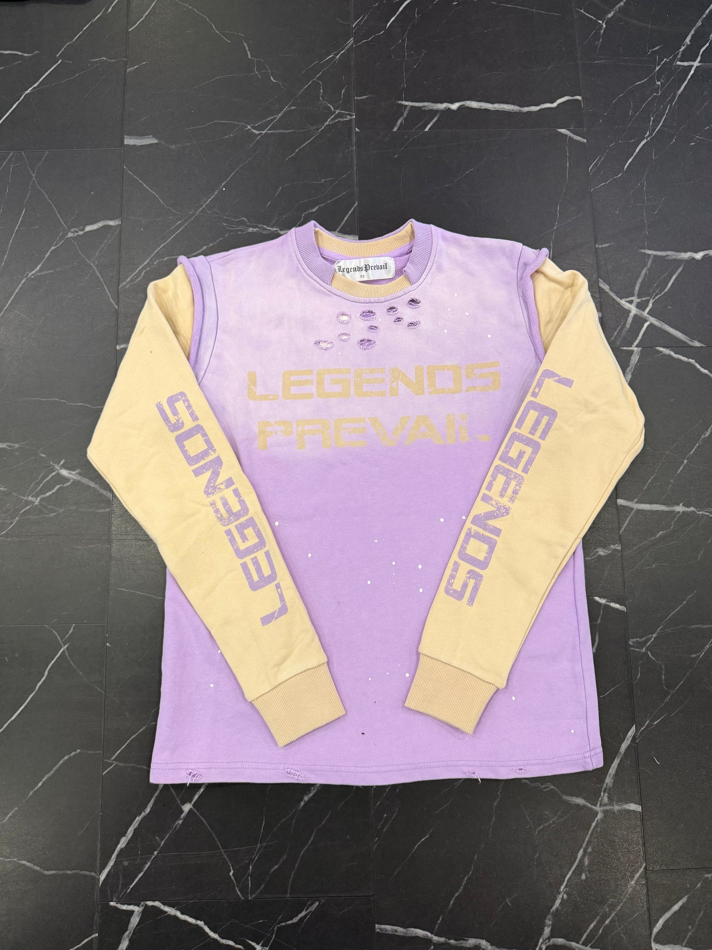 Legends Prevail Lavender/Cream Crewneck