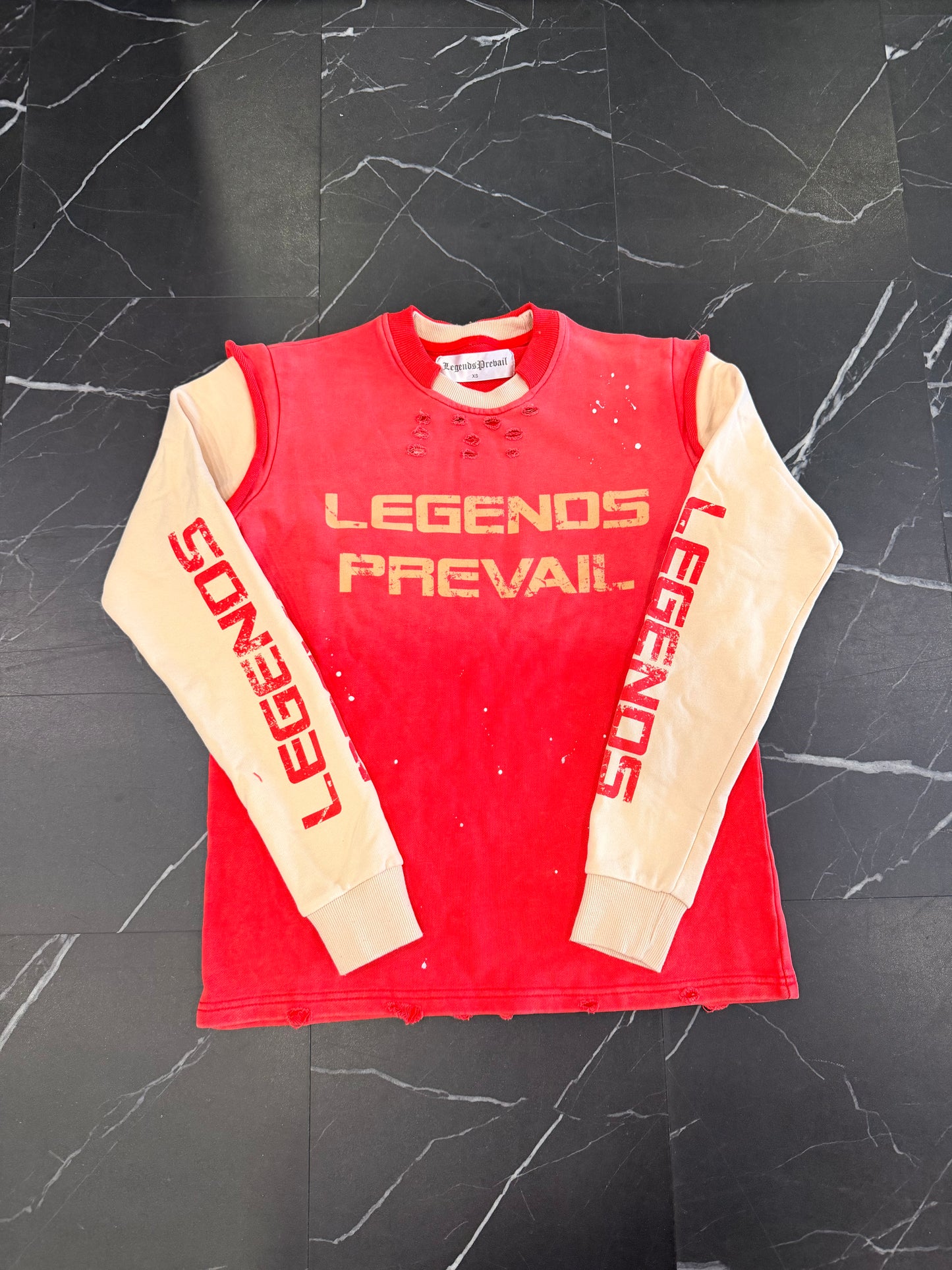Legends Prevail Red/Cream Crewneck