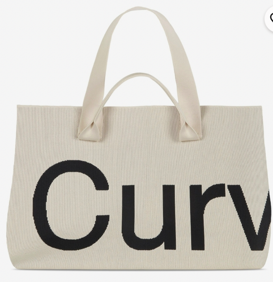 Curve Knit Dark Grey/Light Grey Two Tone Tote Bag