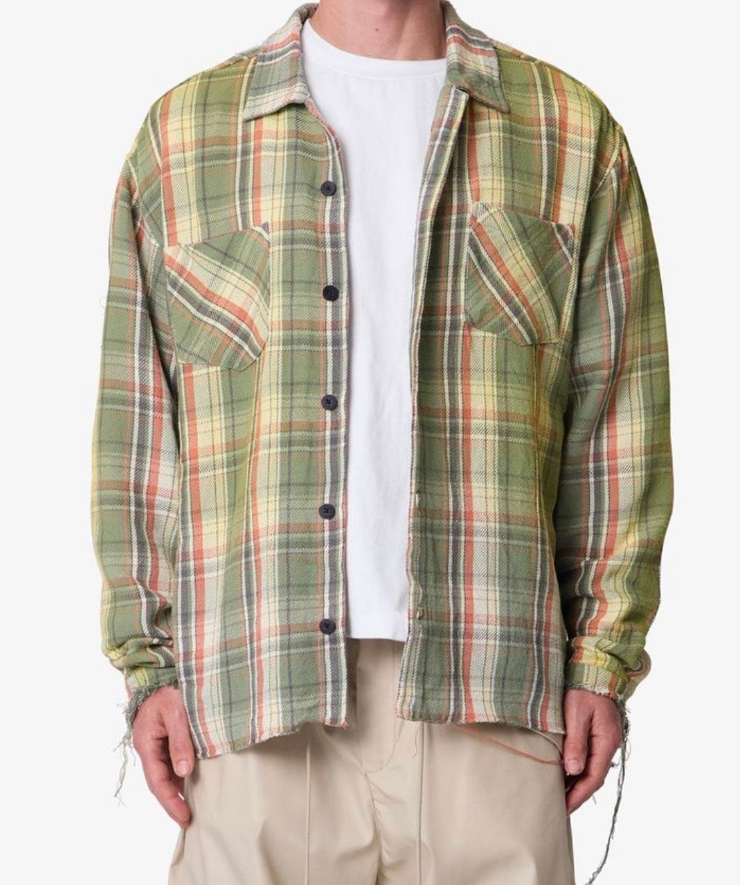 Vintage Green Flannel Shirt