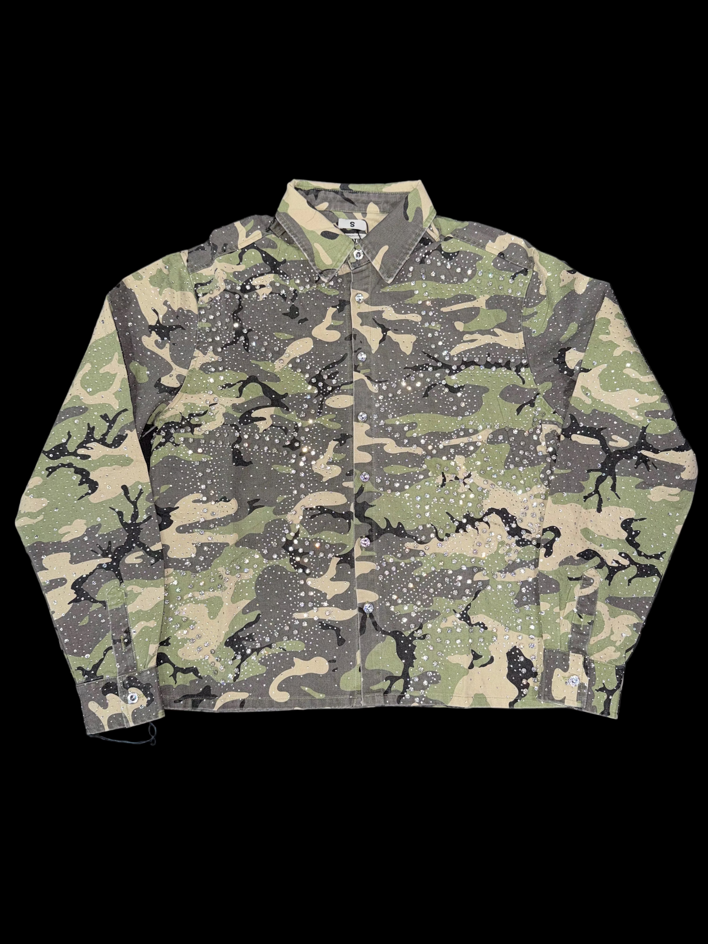 Camo Rhinestone Flannel
