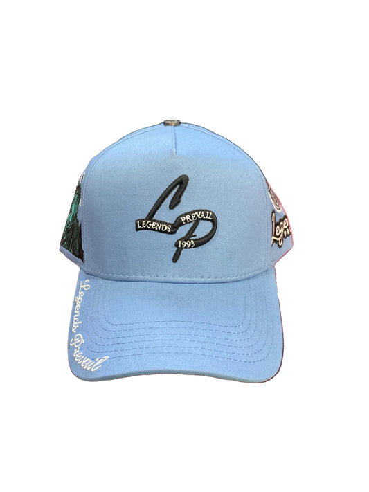 Lp Baby Blue & Black Hat