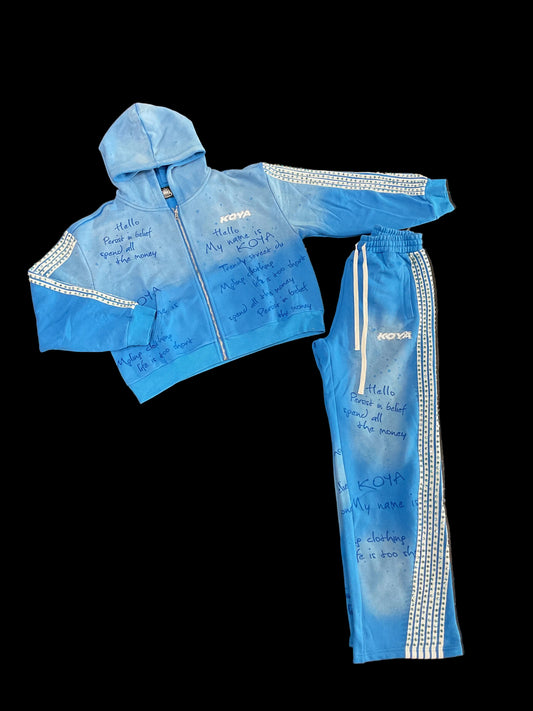 Koya Blue Sweatsuit Set