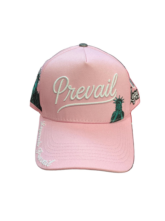 Prevail Light Pink & White Hat
