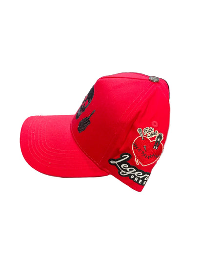 Legends Prevail Skull Red Hat