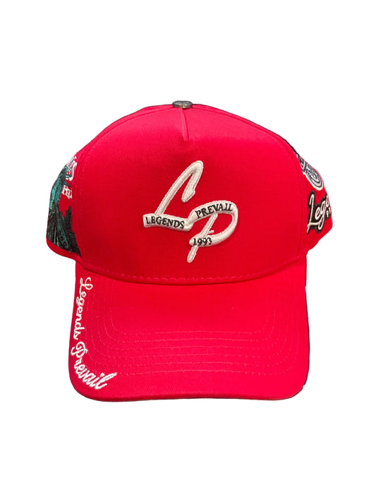 Lp Red & White Hat