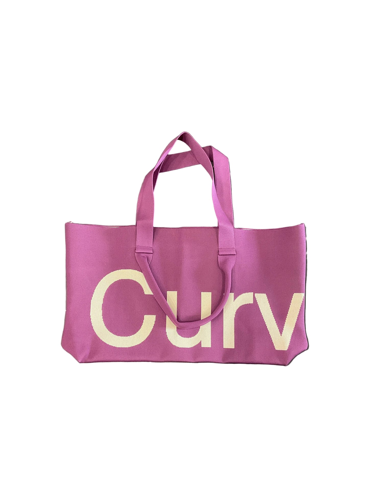 Curve Knit Plum Tote Bag