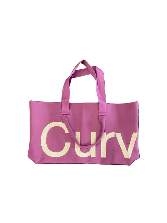 Curve Knit Plum Tote Bag
