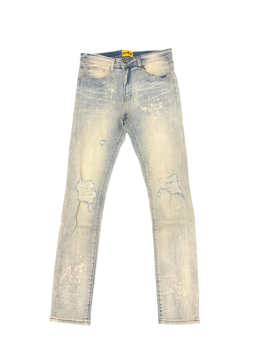 GFTD LA Light Blue  Rip Skinny Denim