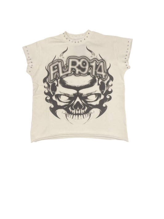 Floor 914 White Sleeveless Shirt
