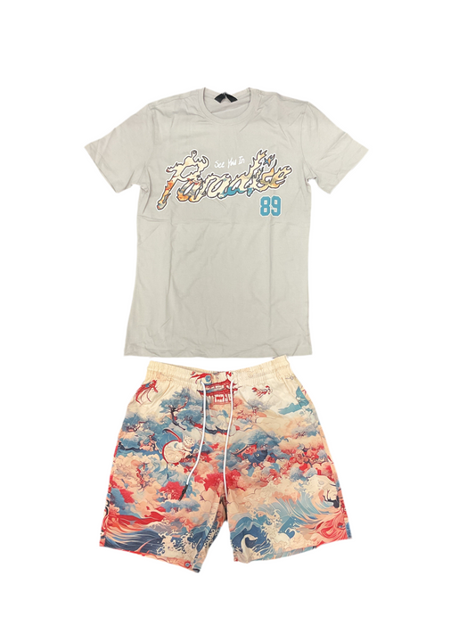 JC Coral Short Set