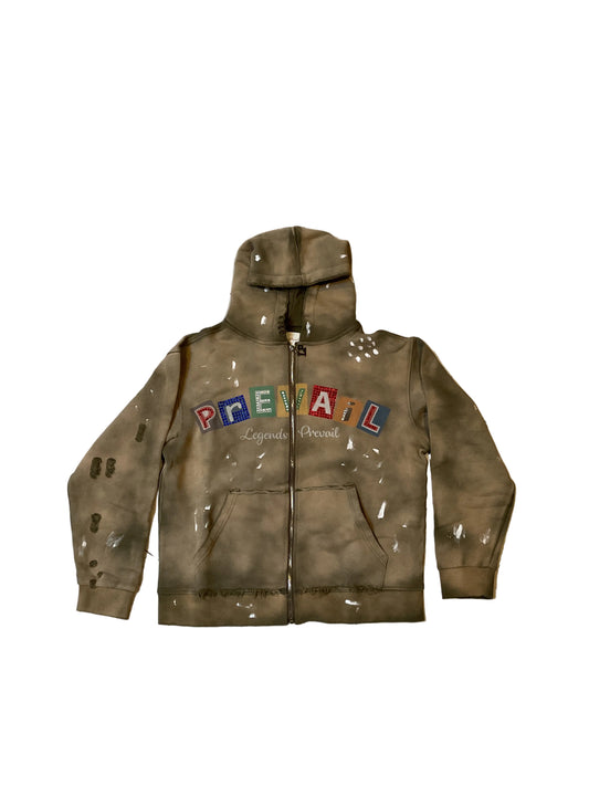 Legends Prevail Color Block Hoodie (OLIVE)