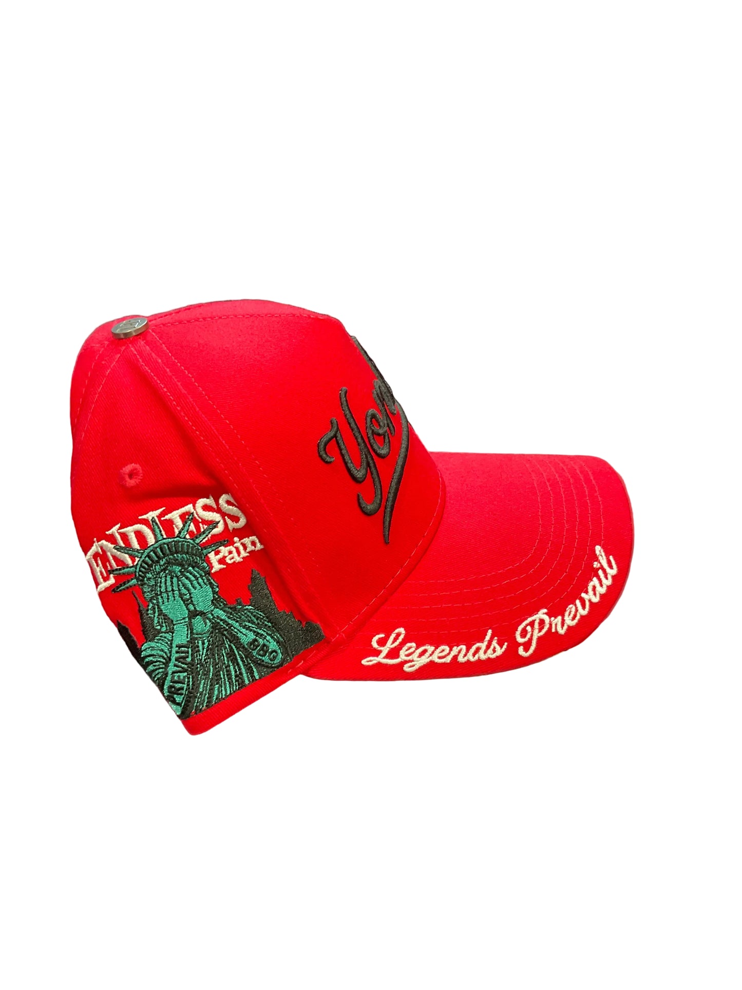 Legends Prevail Yonkers Red & Black Hat