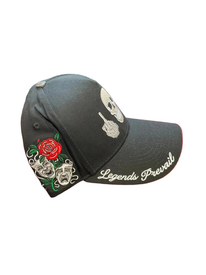 Legends Prevail Skull Black Hat