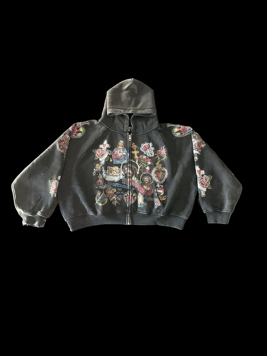 Righteous Black Full Zip Hoodie