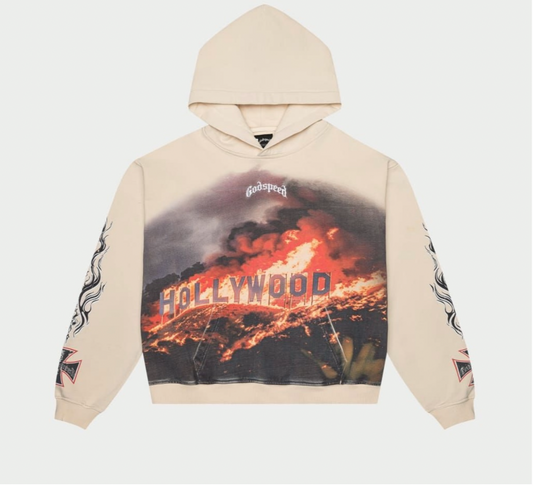 Godspeed  Hollywood Inferno hoodie (Bone)