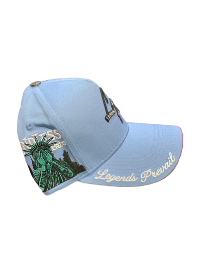 Lp Baby Blue & Black Hat
