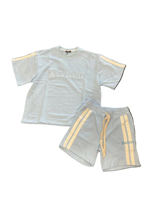 Doctrine Baby Blue Short Set