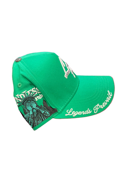 Lp Green & White Hat