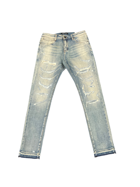 Embellish Sand Wash Skinny Denim