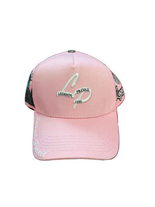Lp Pink & White Lp Hat