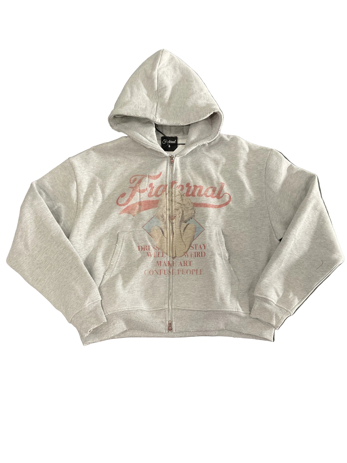 Fraternal Madonna grey hoodie