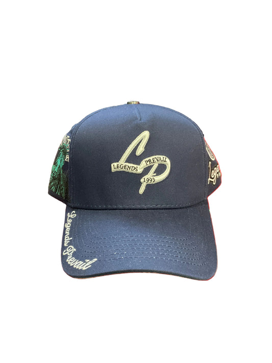 Lp Navy Blue & White Hat
