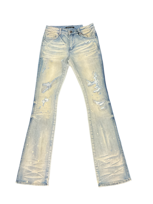 Embellish Light Blue Stitch Denim