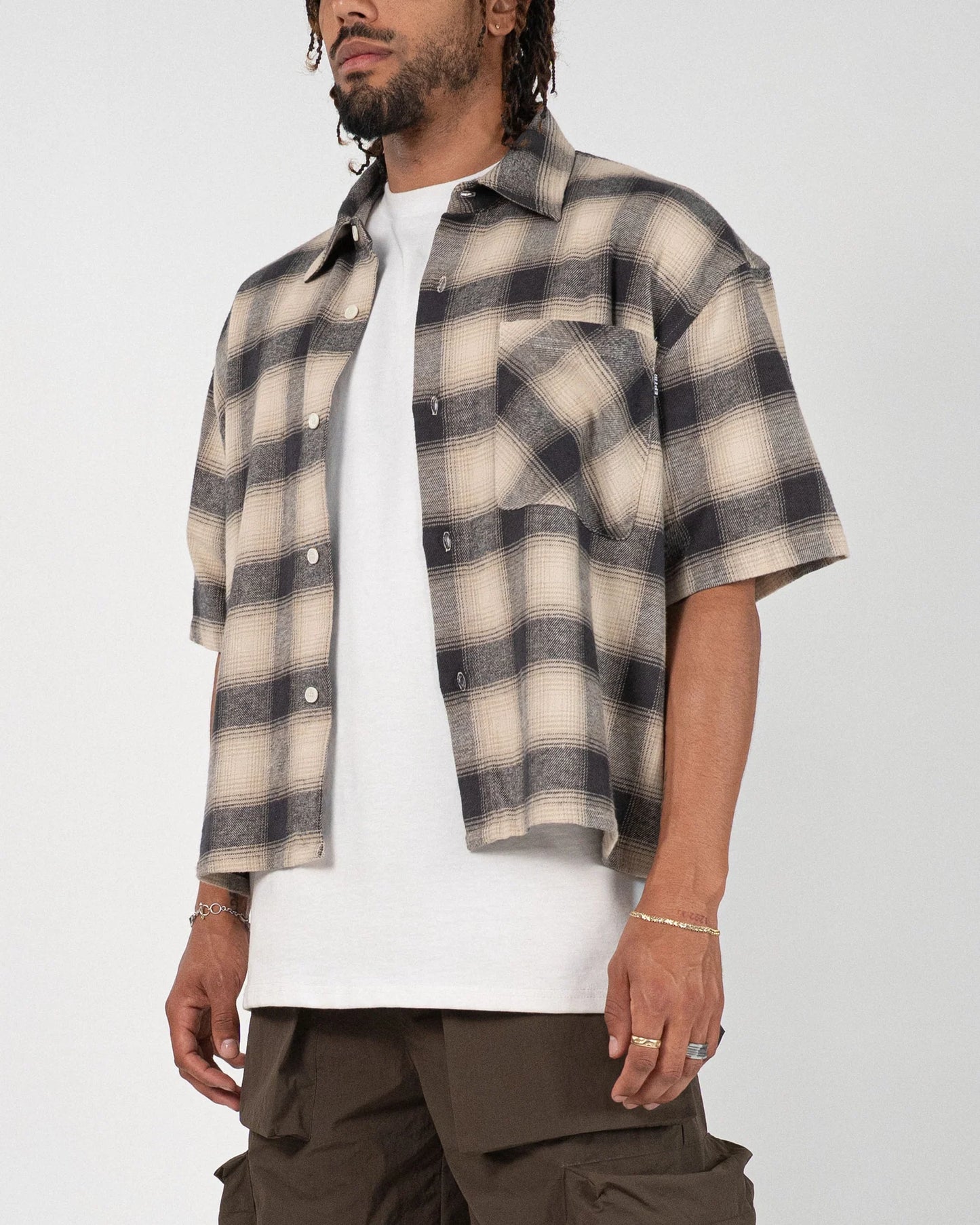 EPTM Boxy Flannel Vintage Black
