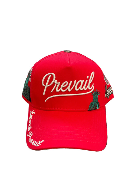 Prevail Red & White Hat