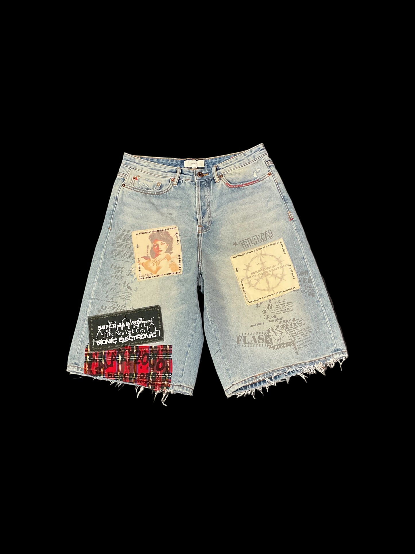BLDG4. Blue Denim Lloyds Shorts