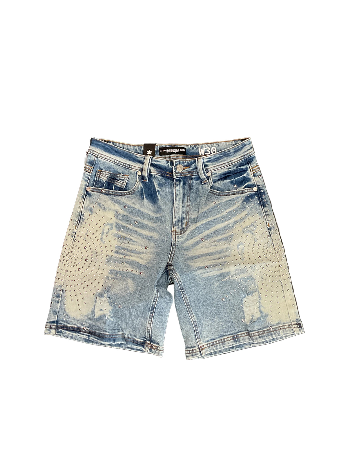 Hudson Studded Burst Blue Shorts