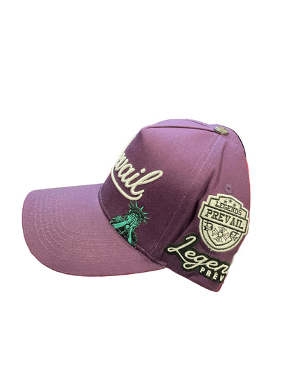 Prevail Purple & White Hat