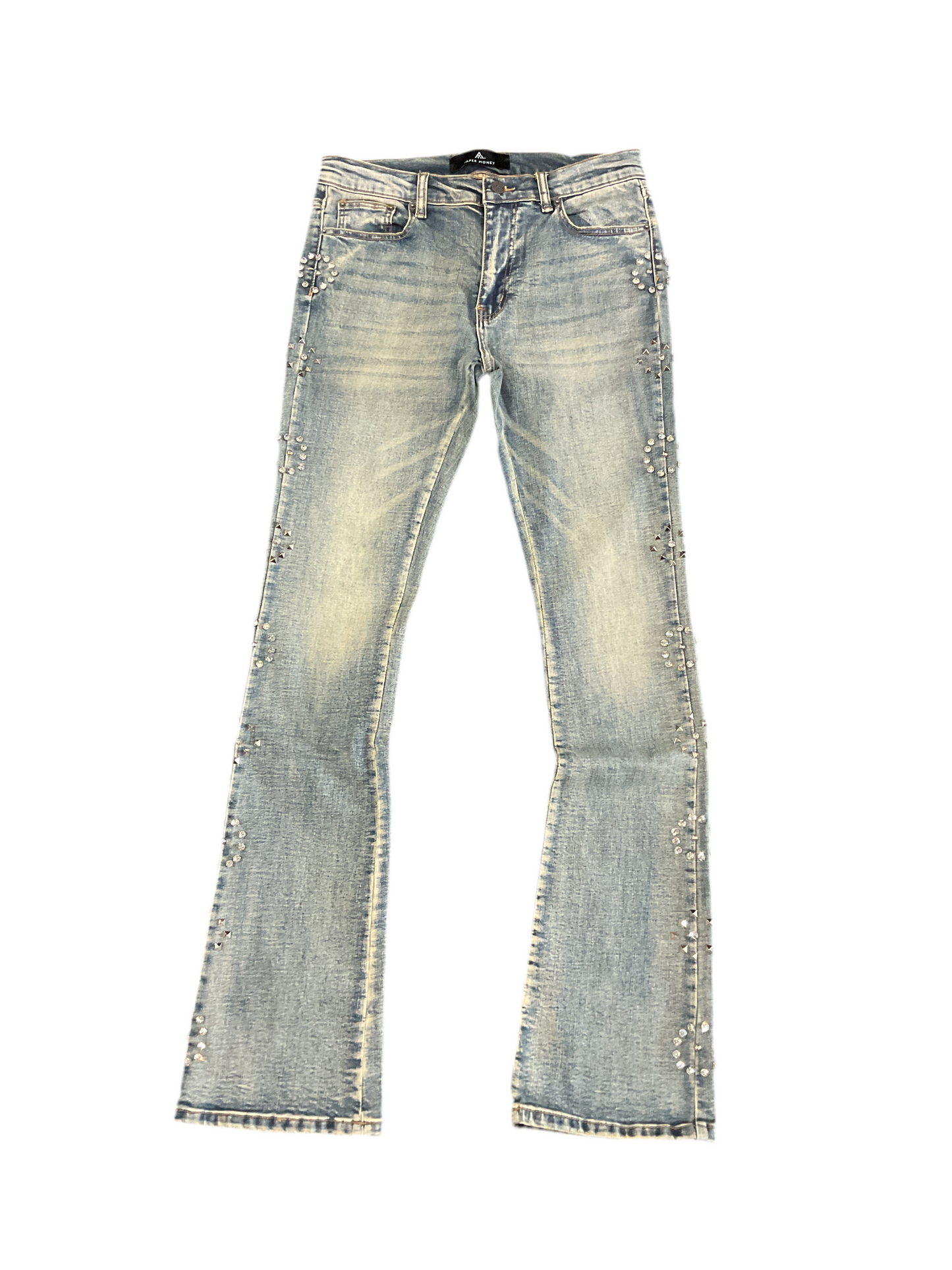Paper Money Rhinestone Denim