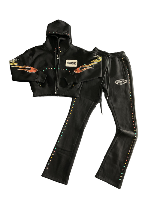 Bougie Dept Black Sweatsuit