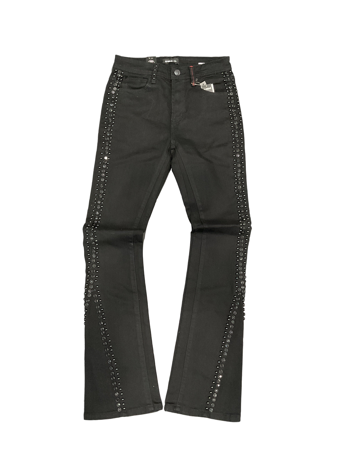 Preme Stacked Flare Black Jeans