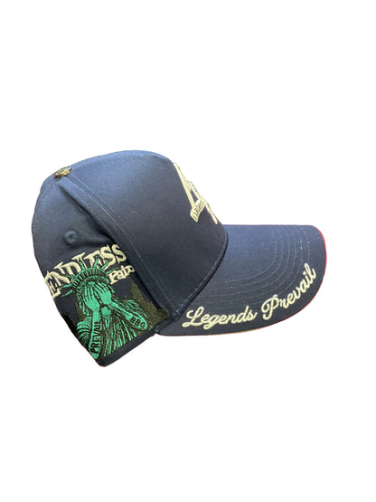 Lp Navy Blue & White Hat