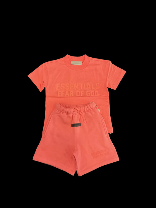 Essential Kids Coral Short Set