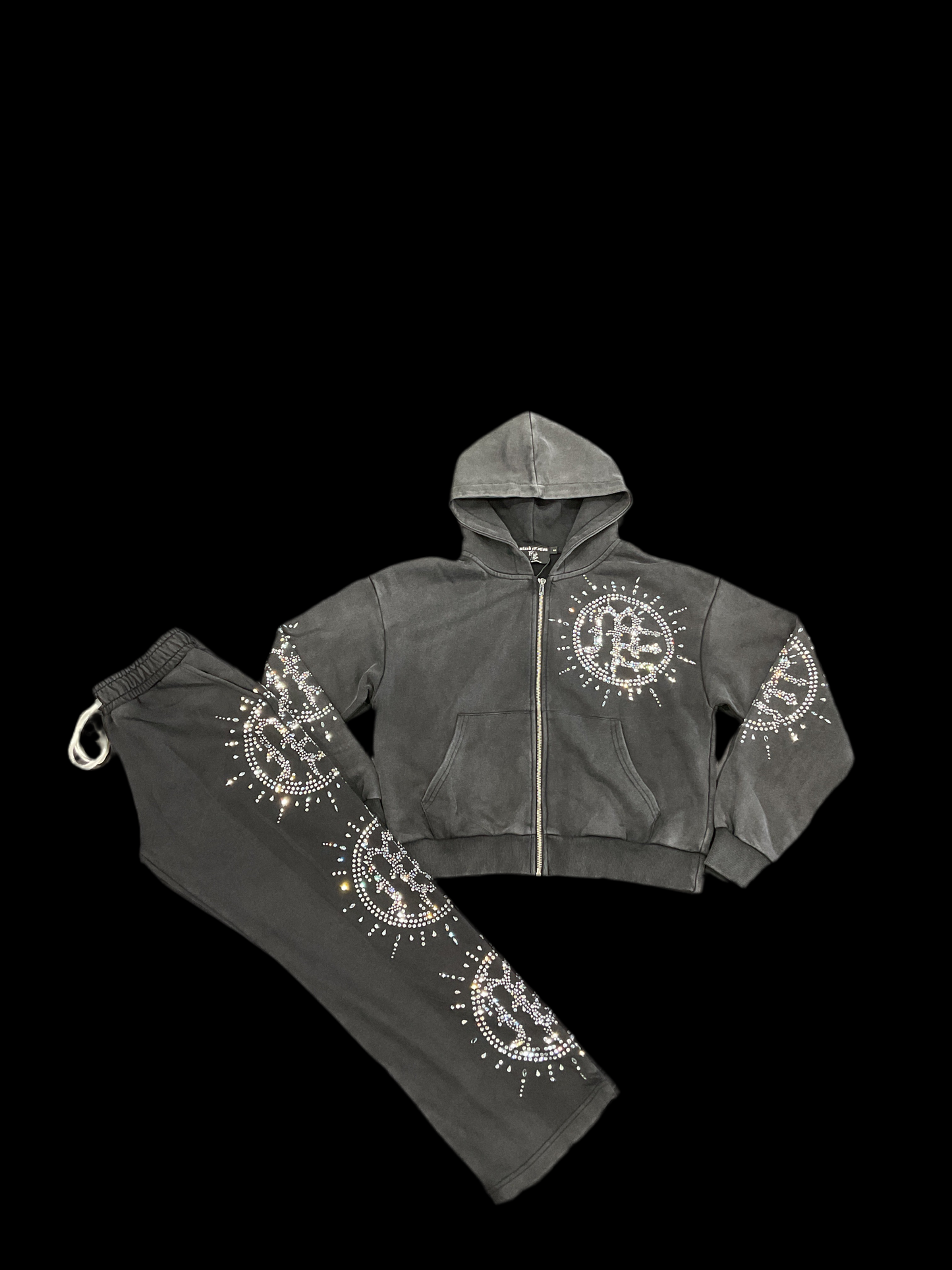 Mixed Emotions Eclipse Grey Wash Rhinestone SET