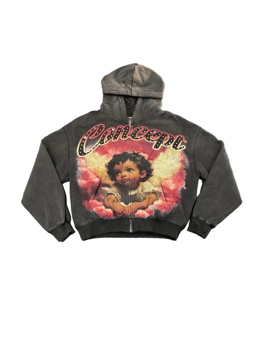 Concept Angel Black Zip Up